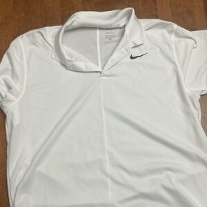 Nike white golf polo large
